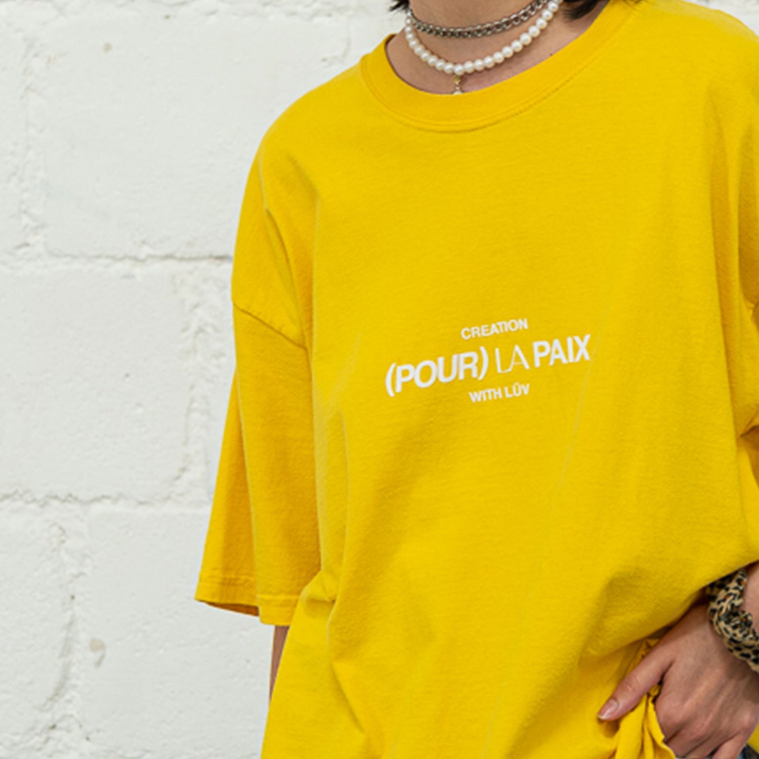 pour-la-paix-t-shirt-upcycle-jaune-plp-colore-upcycling-made-in-france